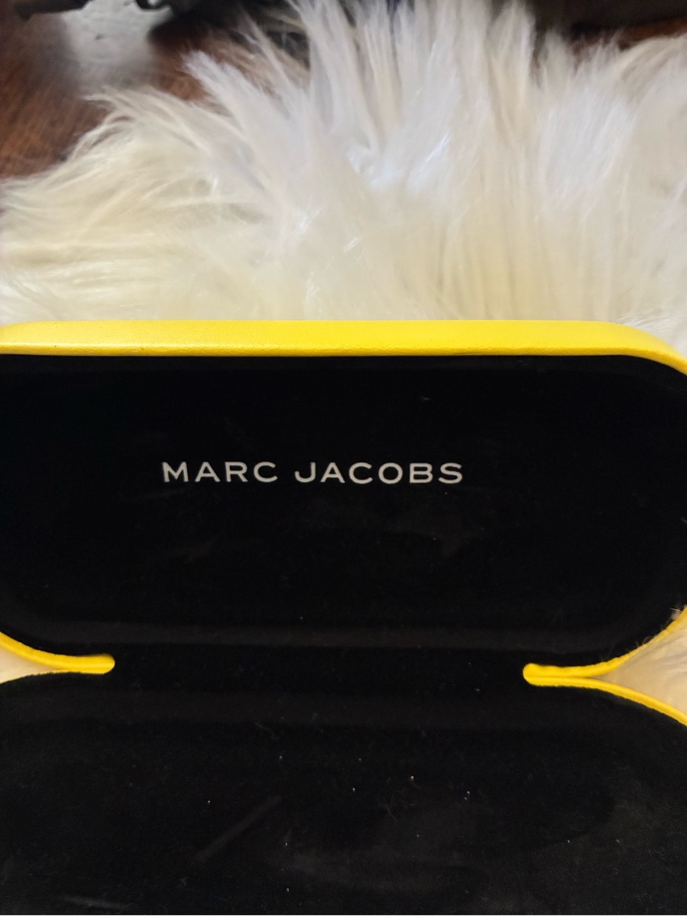 Marc Jacobs Yellow Eyewear Case with Black Interior